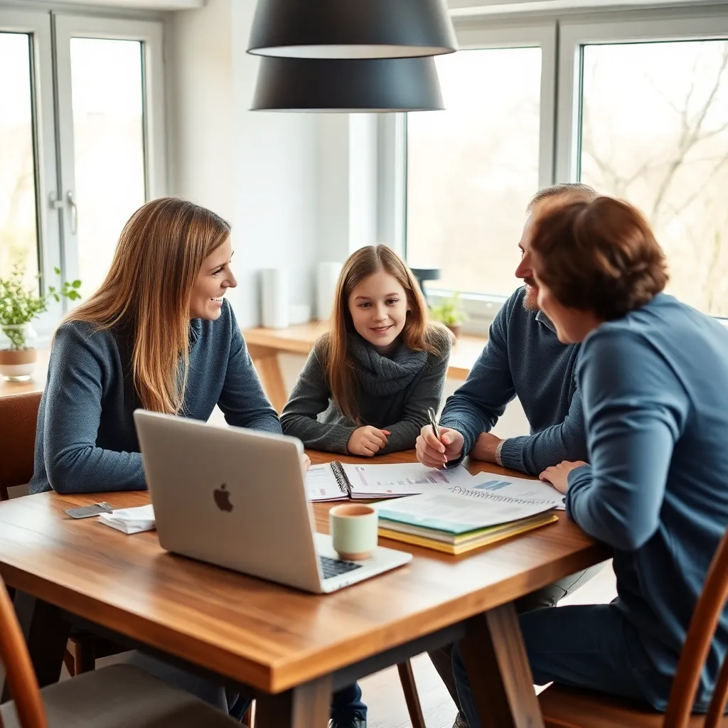 Financieel adviseur die een gepersonaliseerd financieel plan presenteert aan een cliënt