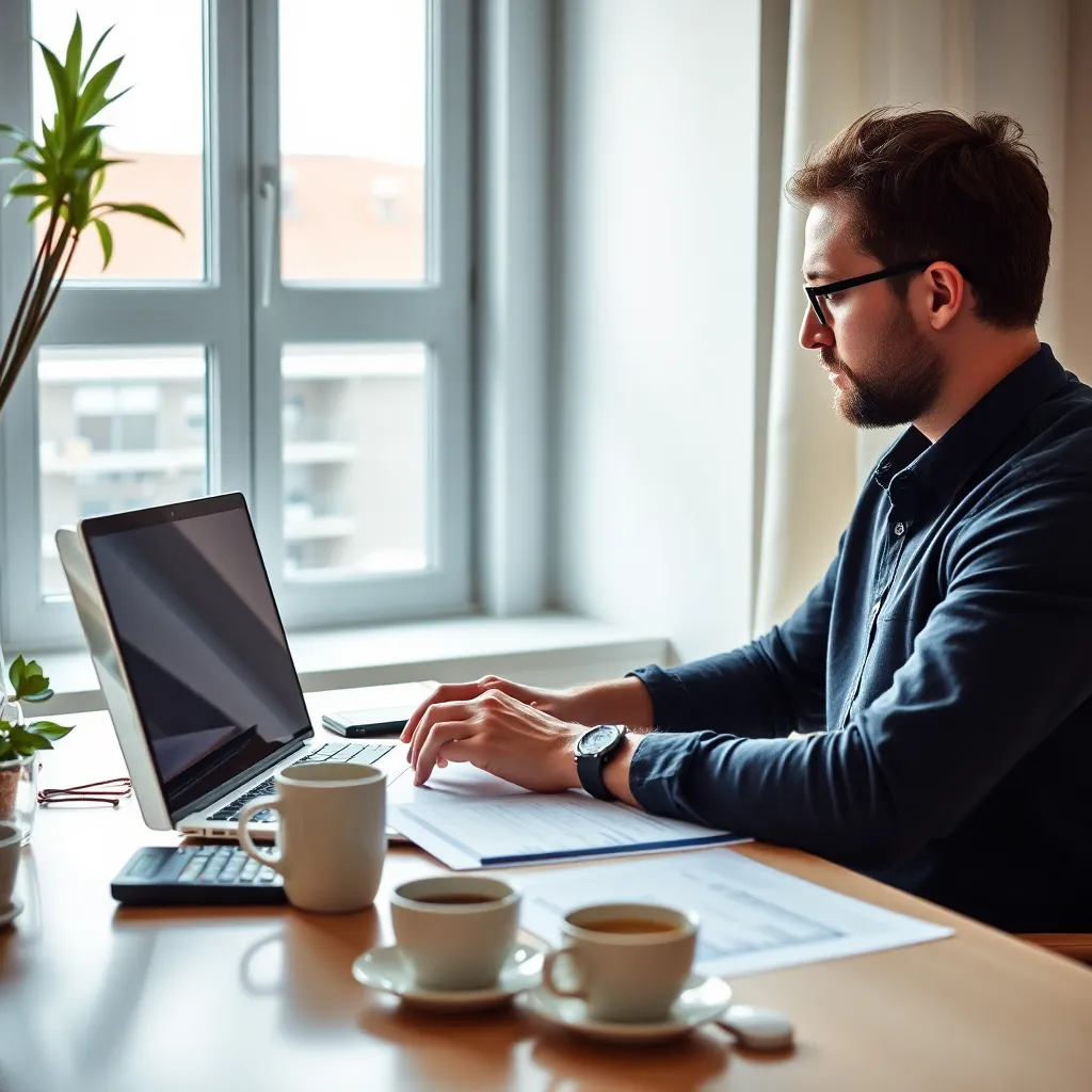 Senior Nederlands koppel dat pensioenplanning documenten bestudeert