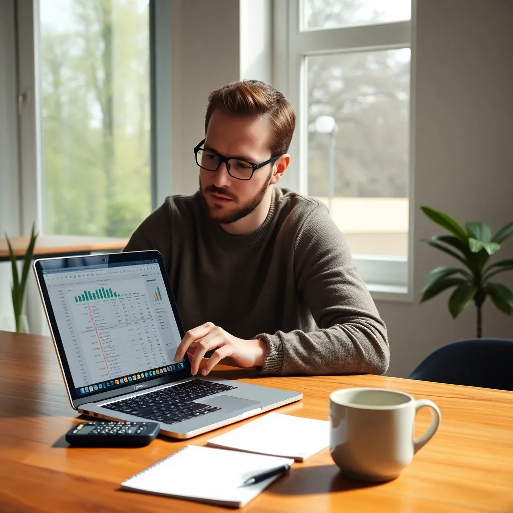 ZZP'er werkt aan financiële administratie