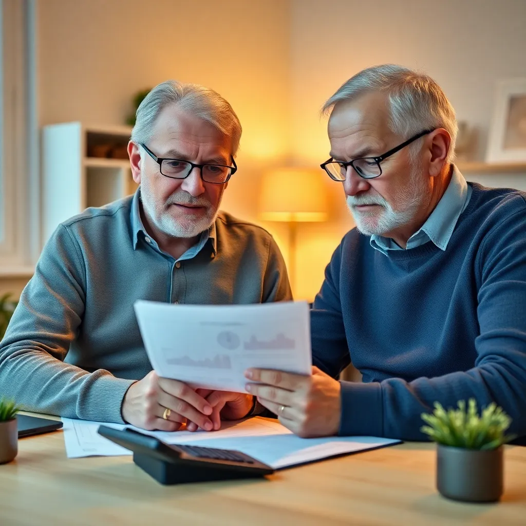 Ouders die kinderen helpen met financiële educatie door middel van een spaarpot en tablet