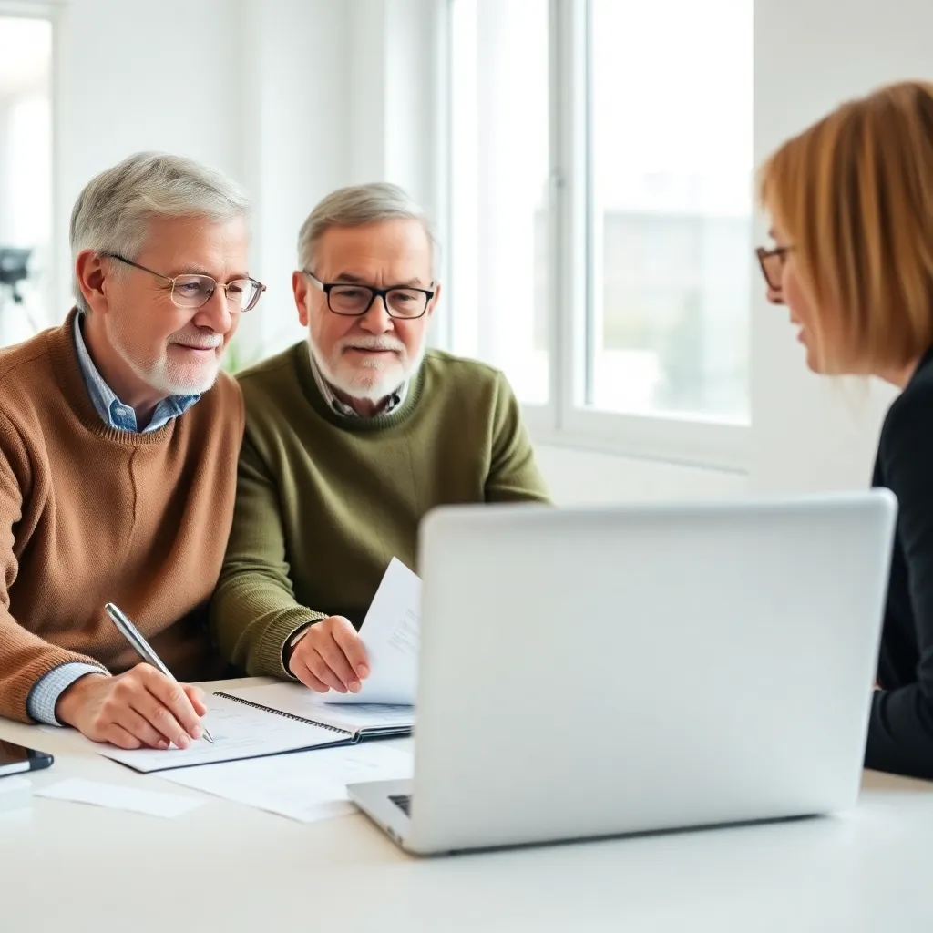 Pensioenplanning documentatie op een bureau